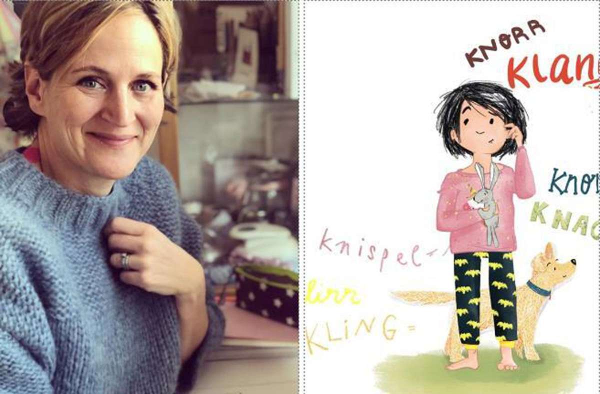 Die Stuttgarter Kinderbuchautorin Jonna Struwe (links) hat sich zwei sympathische Charaktere ausgedacht: Das Mädchen Molly und Hund Trappel spitzen die Ohren, denn im Haus ist ein neues Geräusch. Foto: privat/Jonna Struwe/Arabell Watzlawik