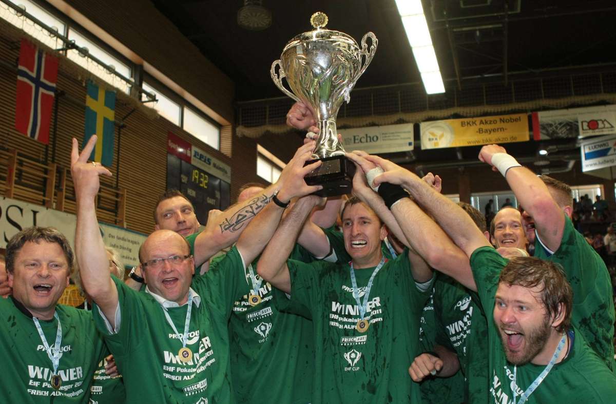 EHF-Cup-Sieg mit Frisch Auf 2011 in Elsenfeld gegen den TV Großwallstadt.