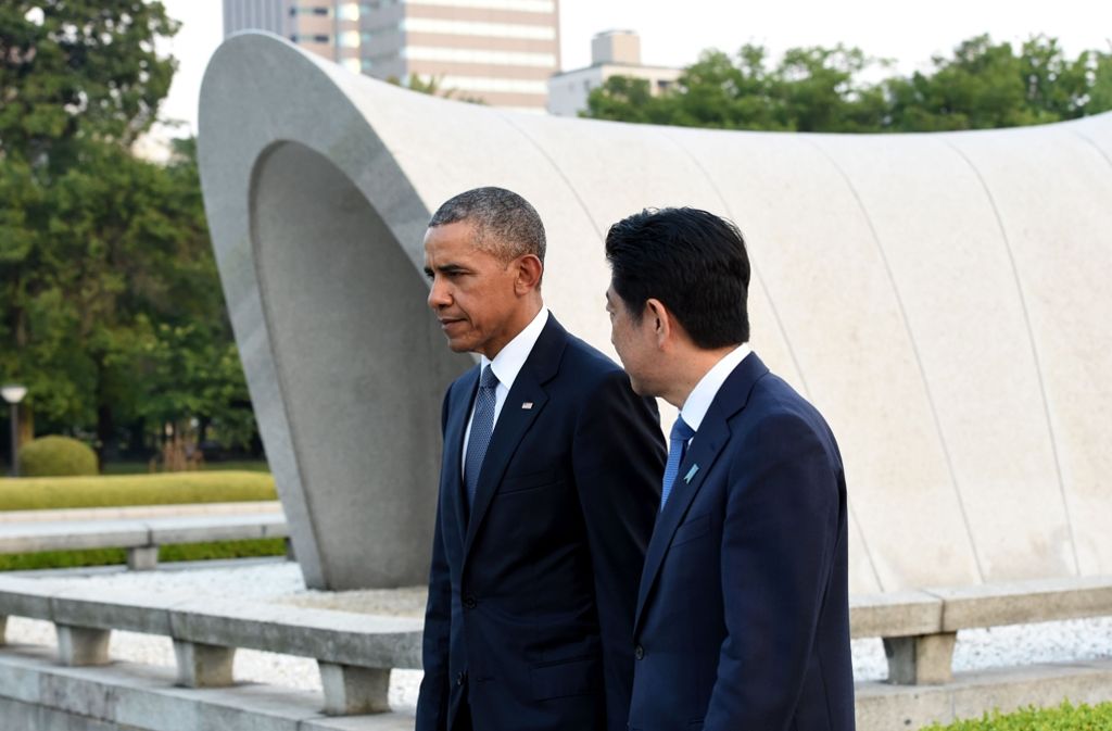 Japans Regierungschef Shinzo Abe an der Seite des US-Präsidenten.