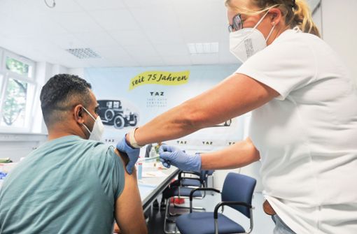 Impfaktion am Freitag für Stuttgarts Taxifahrer. Foto: Lichtgut/Max Kovalenko
