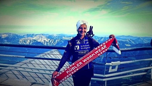 Steffi Praher auf der Zugspitze Foto: privat