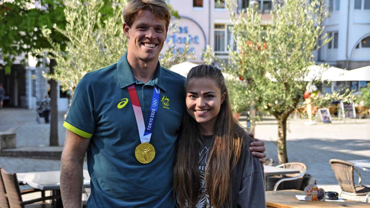  Der australische Kanusportler Tom Green ist nicht zum ersten Mal in Wernau. Er besucht seine deutsche Freundin dort öfter. Damals war die junge Frau als Schülerin für ein Auslandsjahr in Australien. 