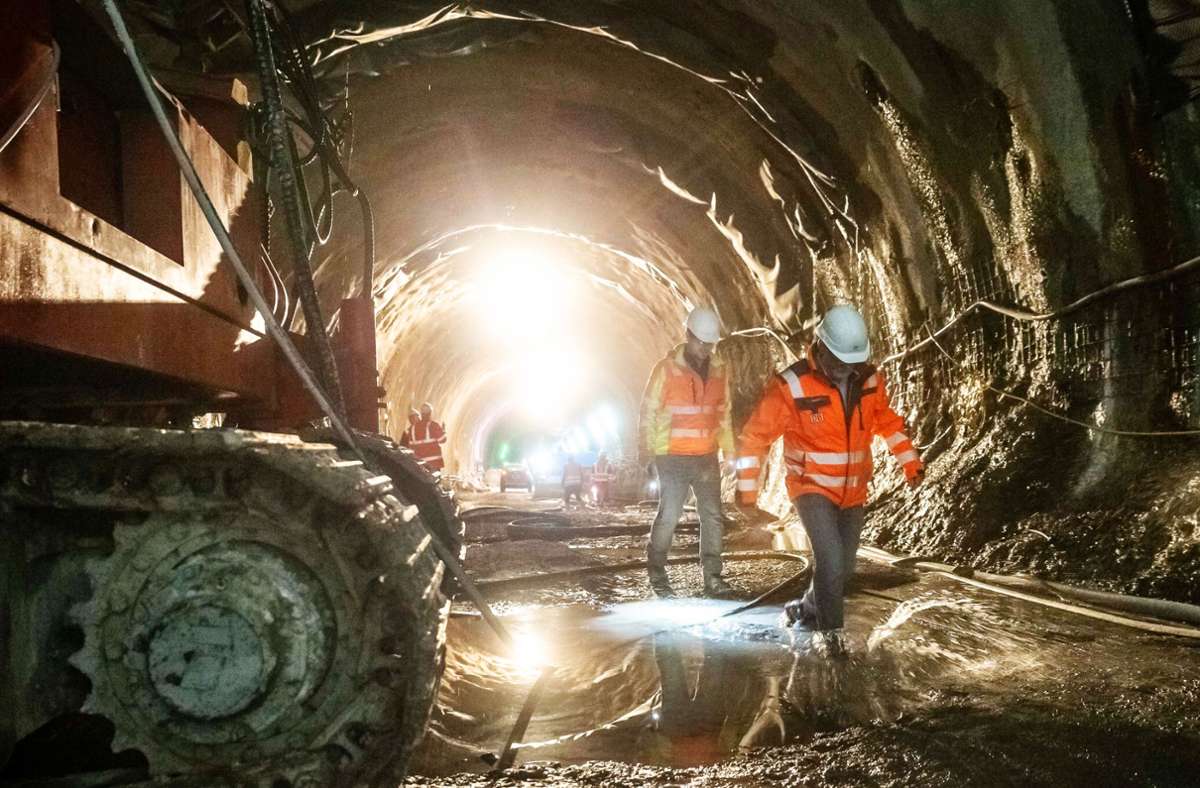 Beim Tunnelbau für ihr Projekt Stuttgart 21 hat die Bahn entlang des Neckars auch mit Wassereinbrüchen  zu kämpfen. Foto: Lichtgut//Julian Rettig