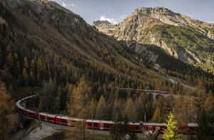 Bilderbuchwetter bei Bahnweltrekord auf Schweizer Strecke
