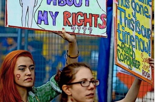 Irinnen demonstrieren im September für das Recht auf Schwangerschaftsabbruch. Foto: dpa