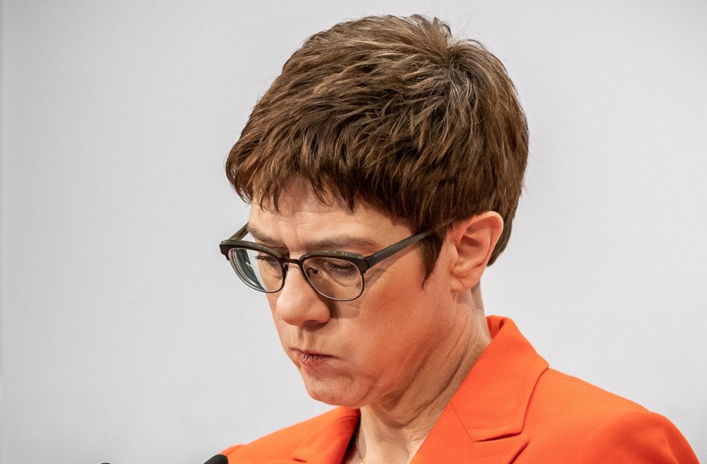 Die CDU-Chefin Annegret Kramp-Karrenbauer musste wegen der Thüringen-Krise zurücktreten.