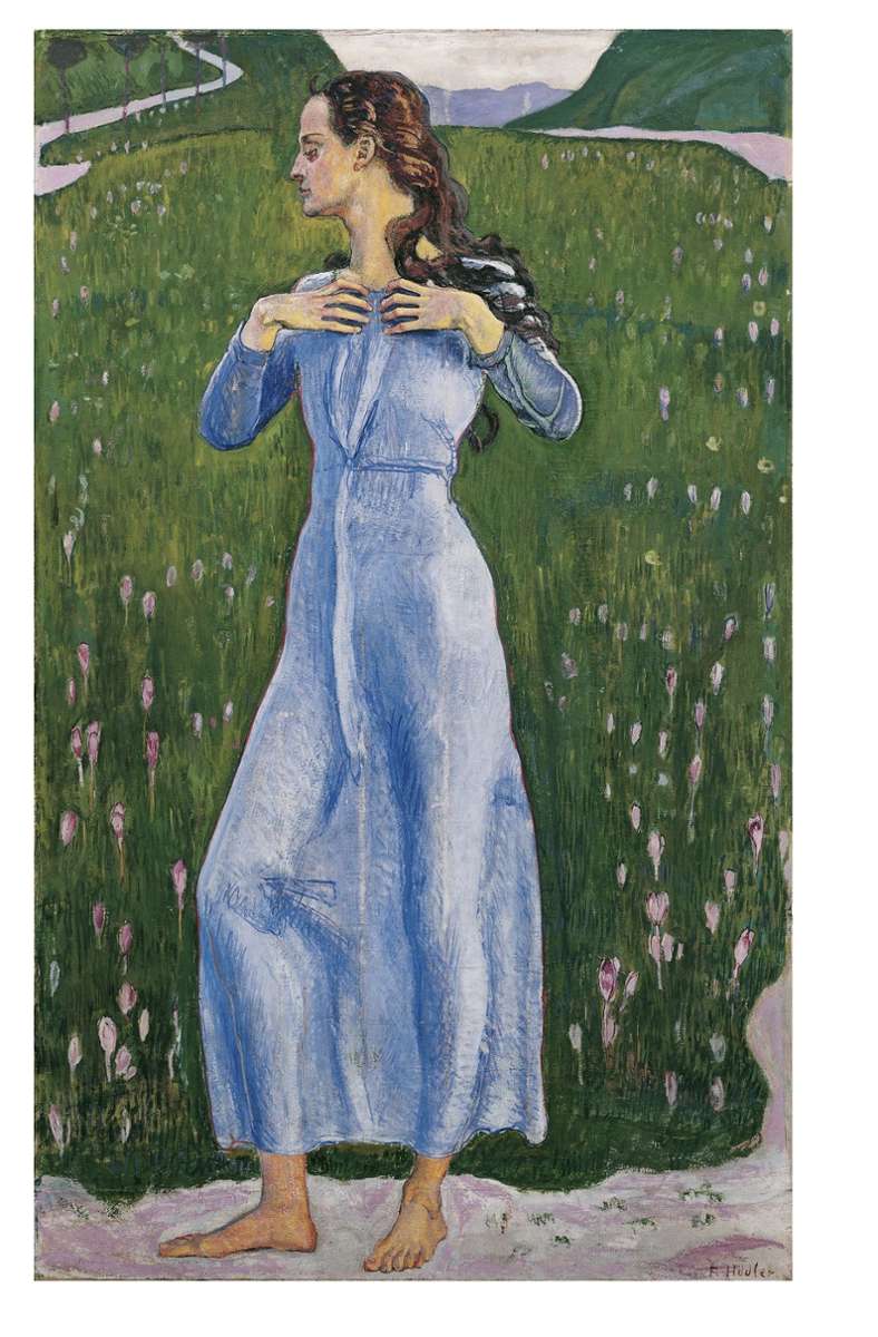 Ferdinand Hodler, Ergriffenheit (1900)... eines der Werke in der Ausstellung „Klimt. Inspired by Van Gogh, Rodin, Matisse...“ im Wiener Belvedere.