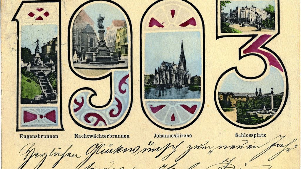 Stuttgart-Album: Prosit Neujahr vor über 100 Jahren