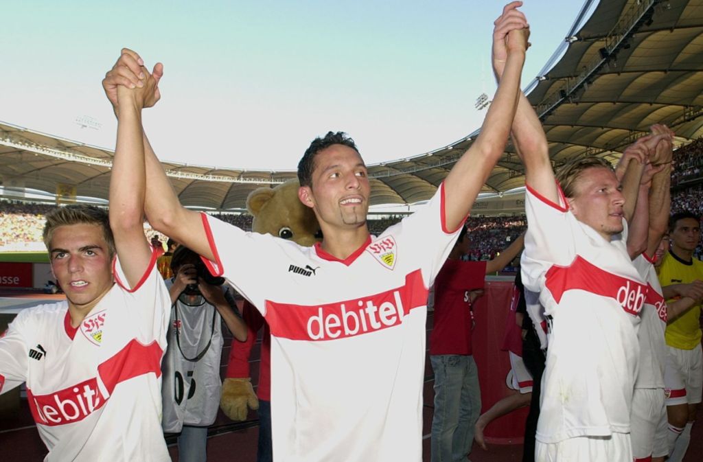 In der Saison 2002/2003 trennten sich die Bundesligisten in beiden Spielen mit 1:1. In Rostock (13 800 Zuschauer) trafen Rade Prica (4.) für Hansa und Kevin Kuranyi (46., Foto) für den VfB. In Stuttgart (23 000) hießen die Torschützen Silvio Meißner (27., VfB) und Delano Hill (59., Rostock).