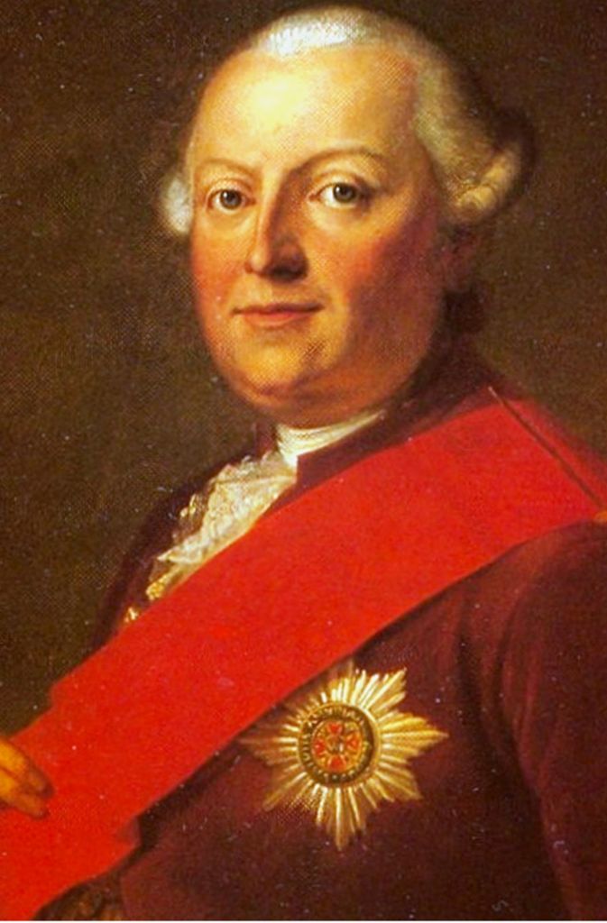 Da Württemberg politisch und militärisch bedeutungslos ist, versucht der Herzog (hier ein Porträt aus dem Jahr 1782) mit Prachtbauten auf sich aufmerksam zu machen.