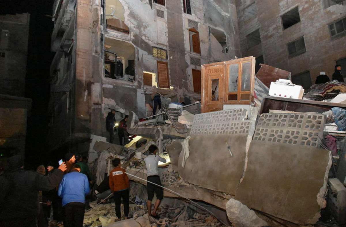Die erste Erdbeben erschütterten auch die syrische Stadt Hama.