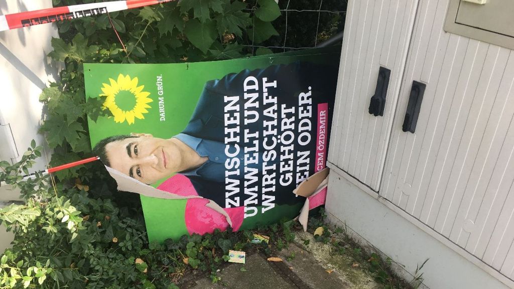 Wahlkampf auf den Fildern: Plakate der Grünen zerstört