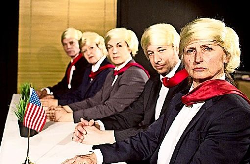 Im Trump’schen Narzissmus-Kabinett: Szene aus Christof Küsters „The Trump Trial“ Foto: Daniela Aldinger