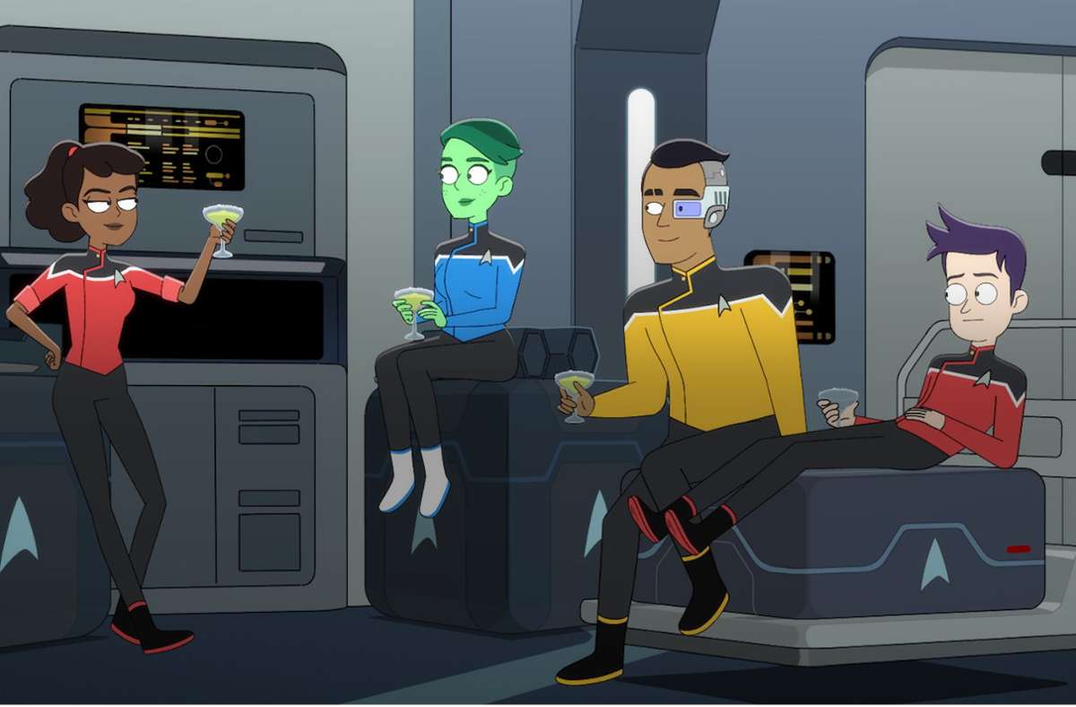 „Star Trek: Lower Decks“: Mariner, Tendi, Rutherford und Boimler (von links)