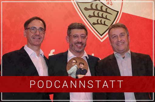 Das Präsidium des VfB Stuttgart ist zerstritten und steht unter anderem im Fokus unserer aktuellen Ausgabe – Bernd Gaiser, Claus Vogt und Rainer Mutschler bekriegen sich (v.l.n.r.) Foto: StZN/Baumann