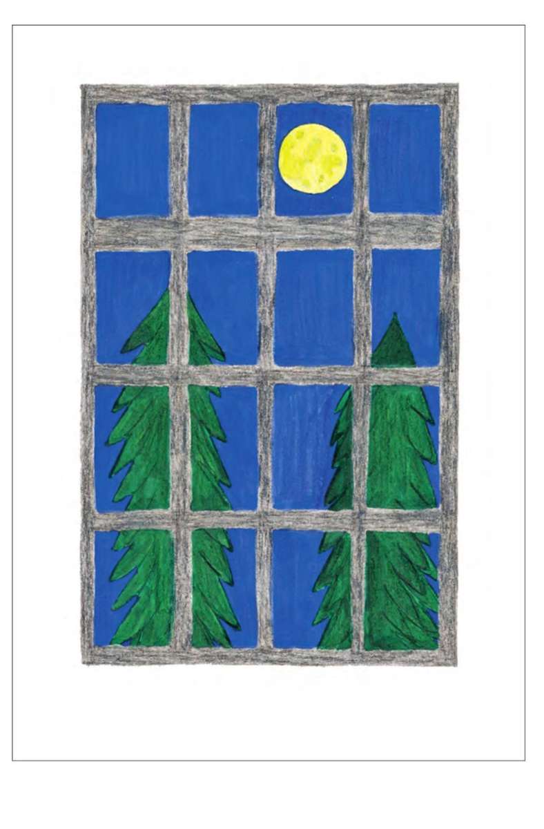 Schon sechs Jahre lang sitzt Lilli im Waisenhaus – und fragt sich beim Blick auf den Mond, ob ihr Vater ebenfalls an den Nachthimmel blickt. Viktoria Geiß, 12 Jahre, aus Bergisch Gladbach hat die Gitter-Szene gemalt.