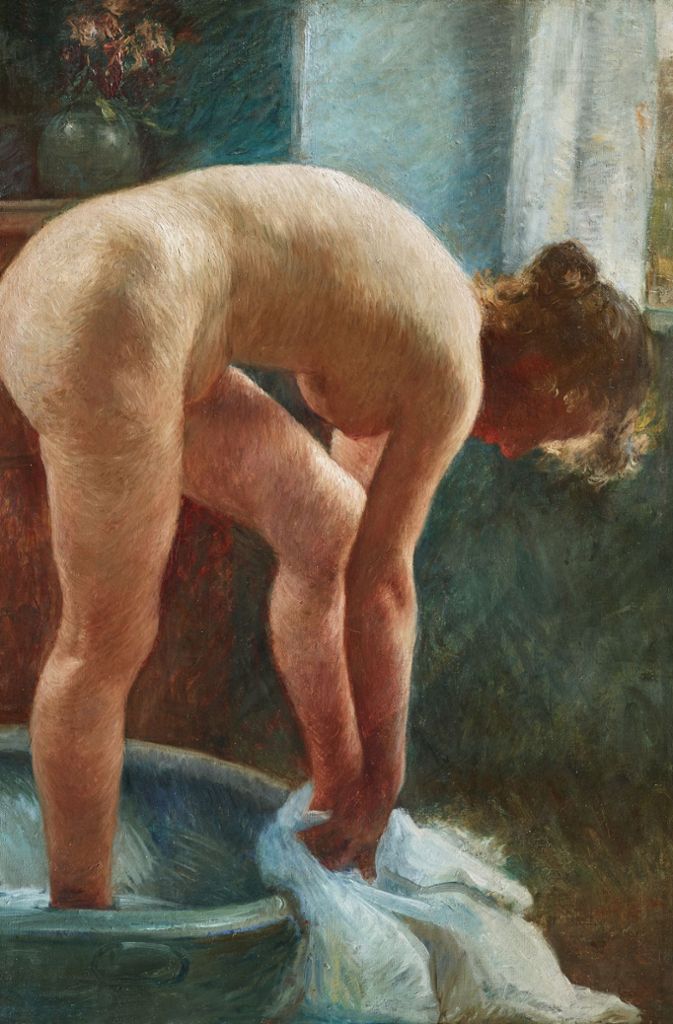 Beliebtes Motiv In der Kunstgeschichte finden sich zahllose Gemälde sich waschender Frauen – wie „Femme au Tub“ (ca. 1890-95) von Gaston de La Touche.