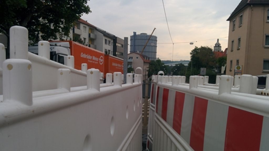 Umleitungen in Bad Cannstatt: Am  Wochenende wird gebaut