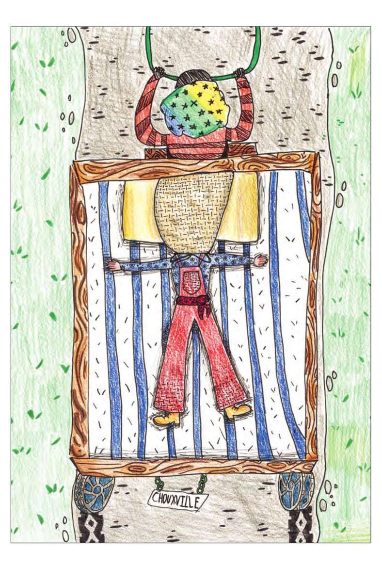 Lilli soll umgebracht werden. Doch Schütze Stupps hat Mitleid und bringt sie in ein Waisenhaus. Illustriert hat die Kutschfahrt Lana Jankovic, 11 Jahre, aus Mannheim.