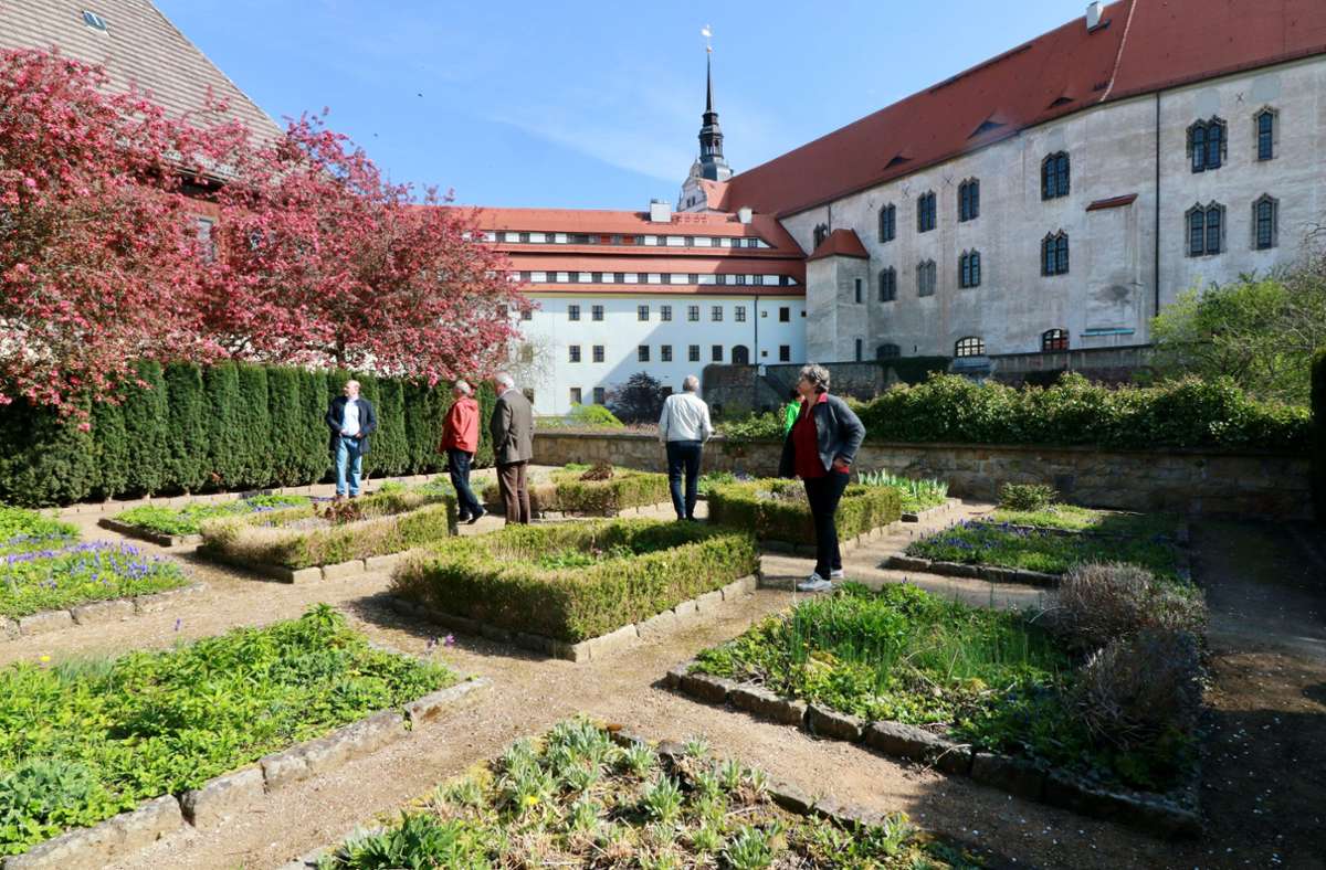 Immer einen Besuch wert sind die Gartenanlagen am Schloss Hartenfels.