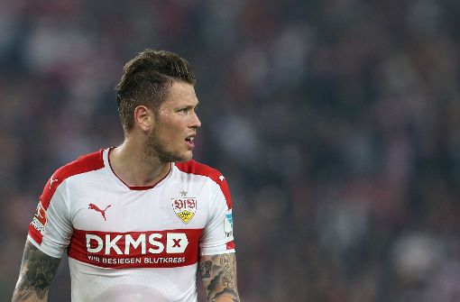 Daniel Ginczek musste das Training des VfB Stuttgart am Mittwoch abbrechen. Foto: Pressefoto Baumann