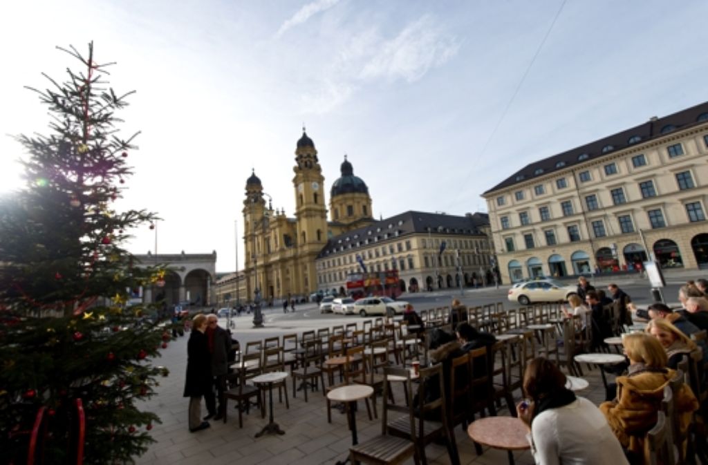 Frühlingshaftes Wetter gibt es in München dieses Jahr zu Weihnachten.
