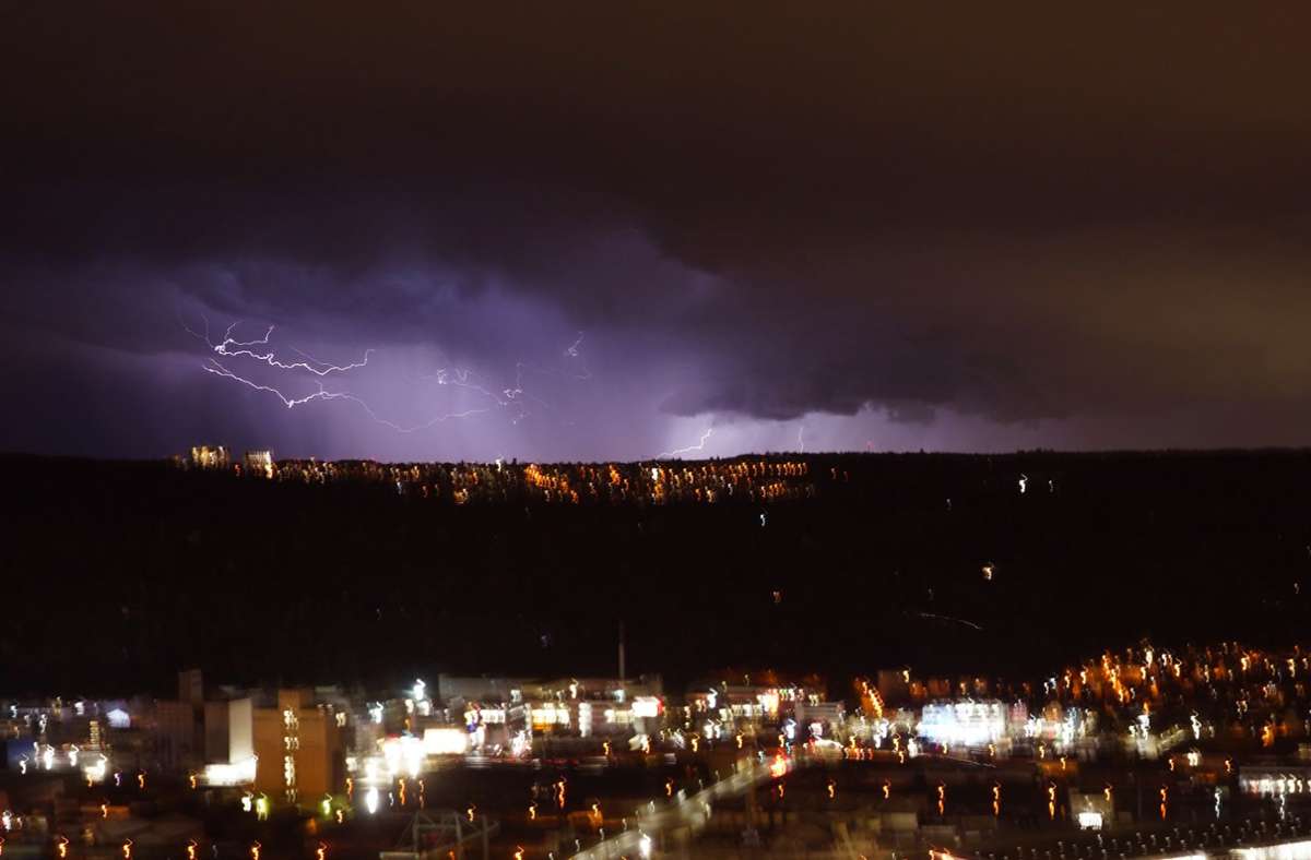 Blitze über Stuttgart