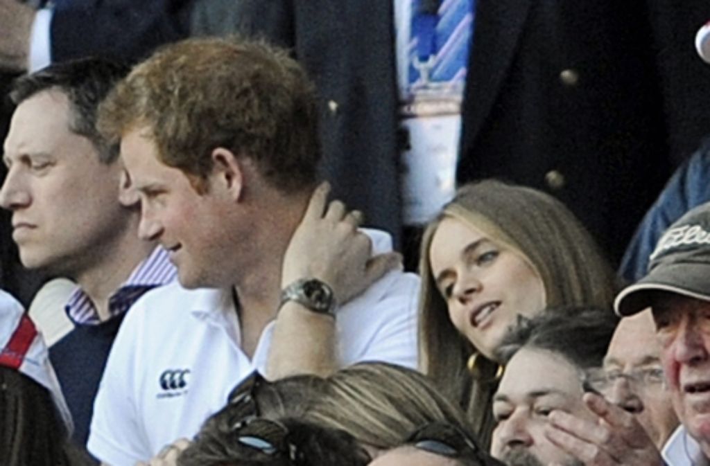 Prinz Harry und Cressida Bonas beim Rugby-Match England - Wales.