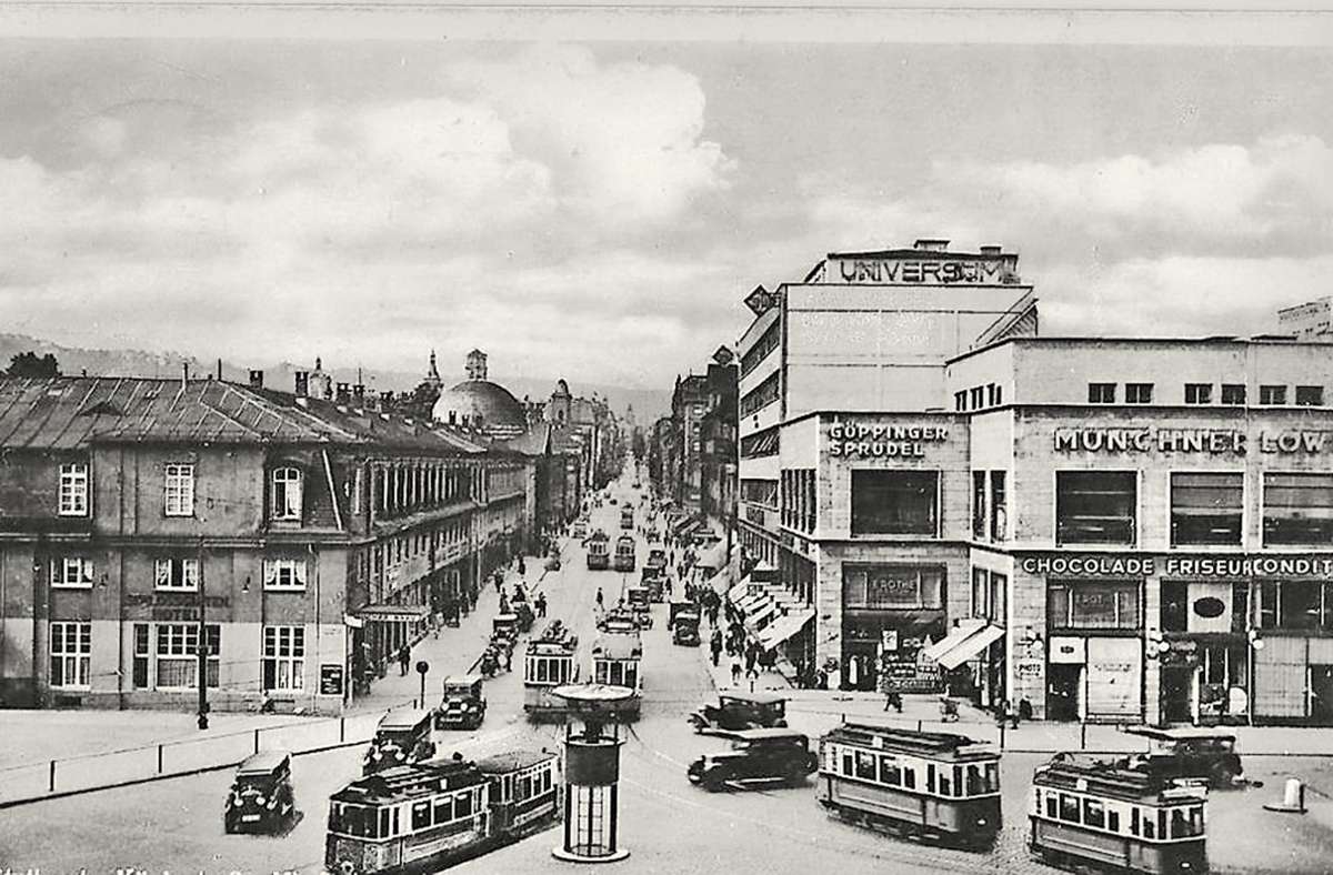 Die untere Königstraße mit Marstall und Hindenburgbau.