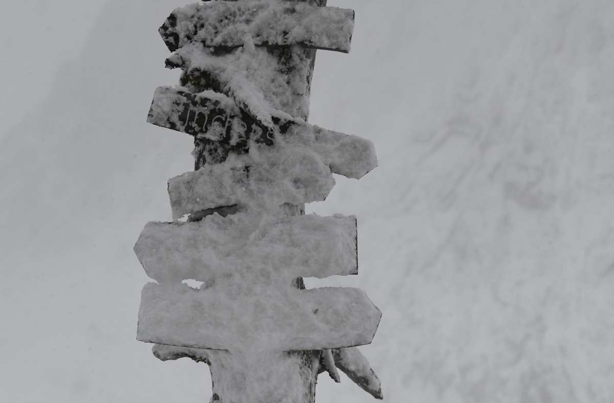 Auch in Garmisch-Partenkirchen lässt der Winter grüßen.