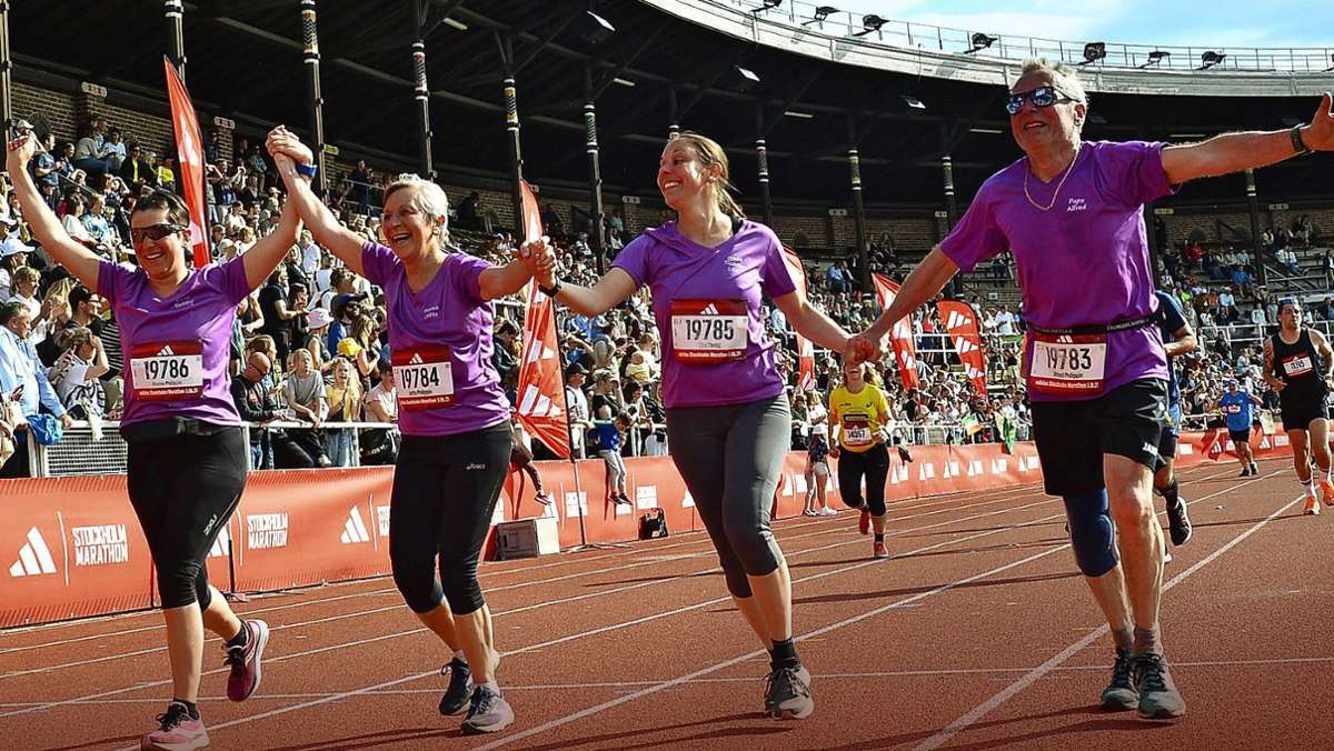 Laufbegeistertes Quartett aus Malmsheim: Eine gesamte Familie im Marathon-Modus