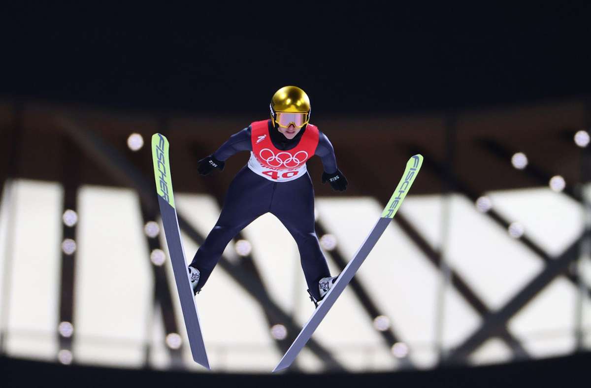 Katharina Althaus, Silber beim Skispringen von der Normalschanze