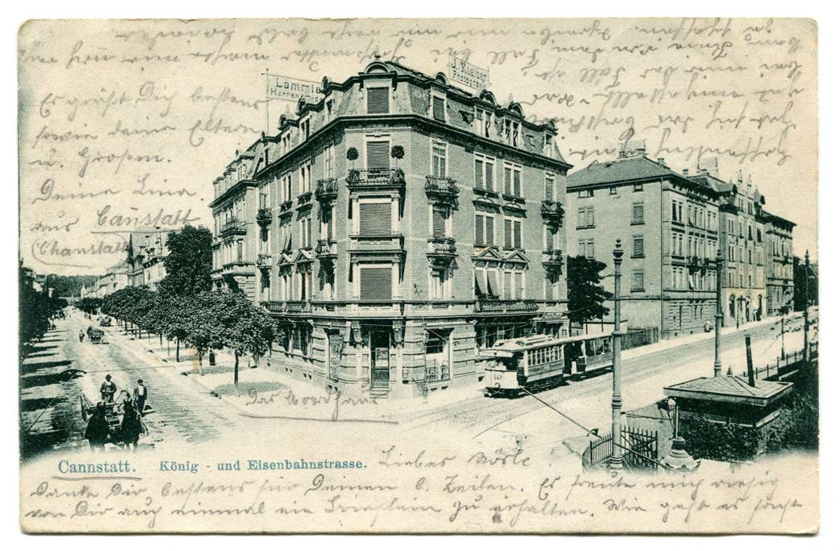 Das Mordhaus Ecke König- und Eisenbahnstraße von 1905. Foto: Archiv Pro Alt-Cannstatt e.V.