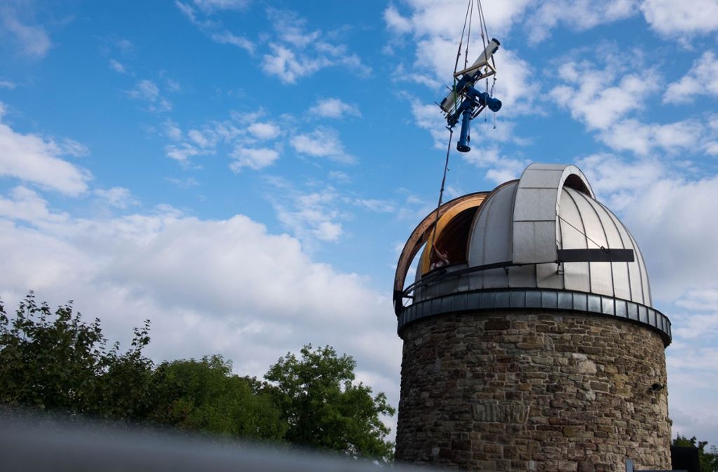 Die Rükkkehr des Teleskops vor einem Jahr: Auch die Sternwarte macht bei der Stuttgart-Nacht mit. Foto: Lichtgut/Max Kovalenko