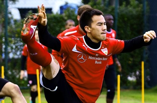 Shinji Okazaki will  beim VfB so treffsicher sein wie in der Nationalelf Japans. Foto: Baumann