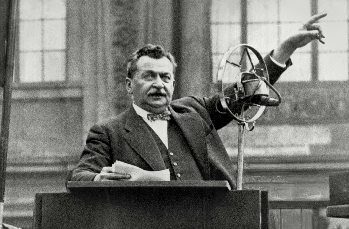 Der SPD-Chef Otto Wels lehnte das Ermächtigungsgesetz 1933 im Reichstag ab. Foto: picture alliance / dpa/dpa