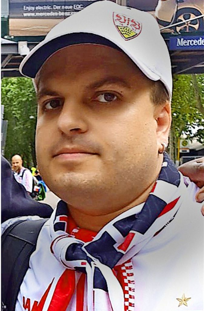 Sascha Ozegovic, 33, ist Mitglied im größten VfB-Fanclub Rot-Weiße Schwaben Berkheim.
