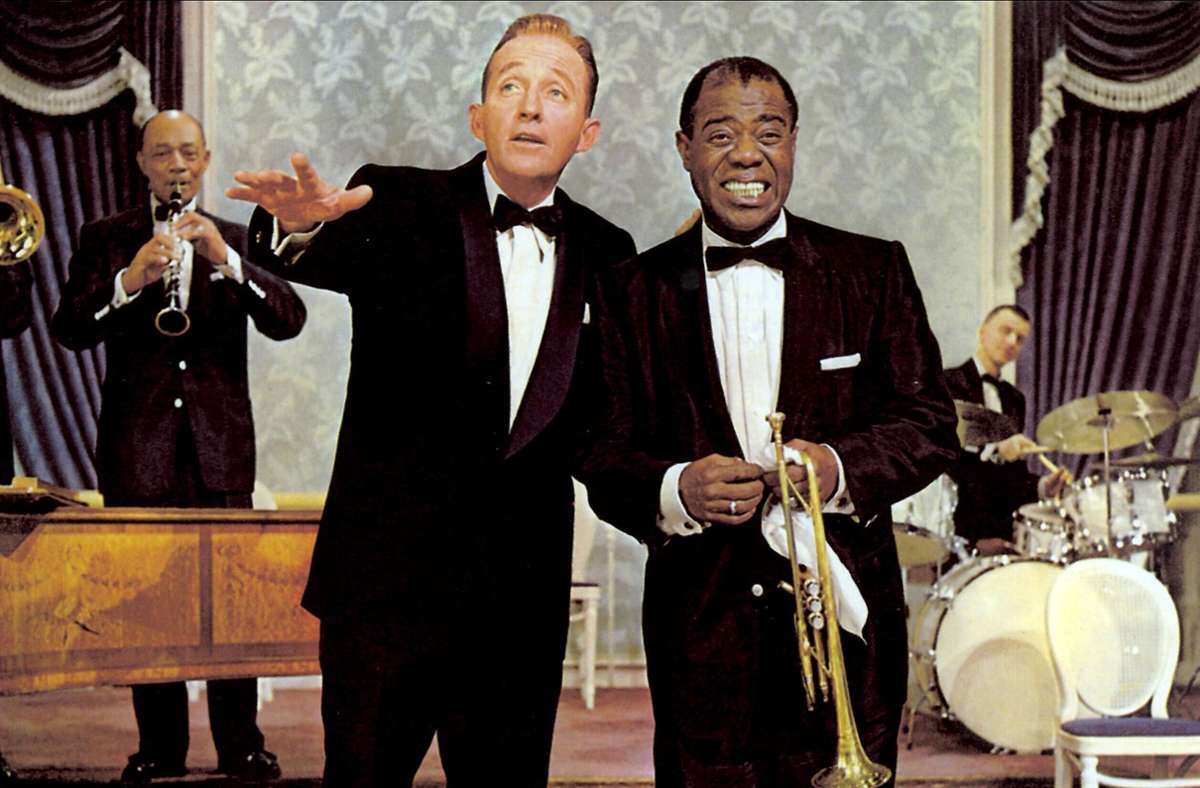 Louis Armstrong mit Bing Crosby in „Die oberen Zehntausend“