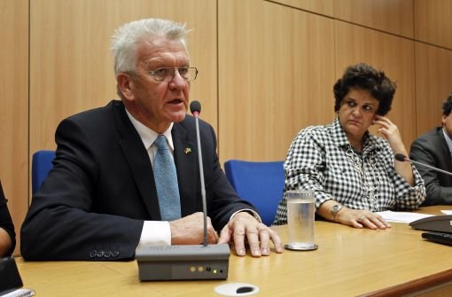 Winfried Kretschmann  mit der Umweltministerin Izabella Teixeira. Foto: dpa
