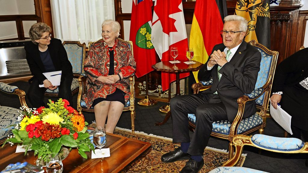 Gouverneur versetzt Kretschmann: Gegenwind aus Ontario