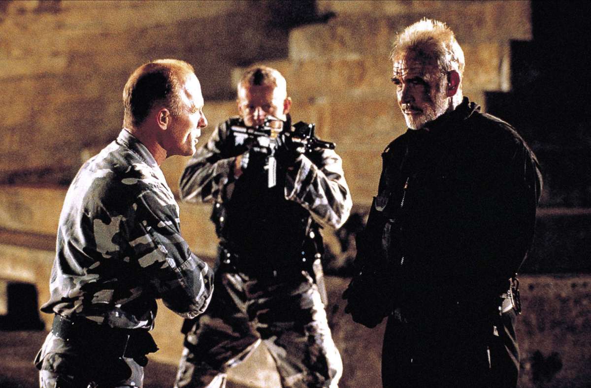 Ed Harris (links) mit Sean Connery (rechts) in „The Rock“ (1996)