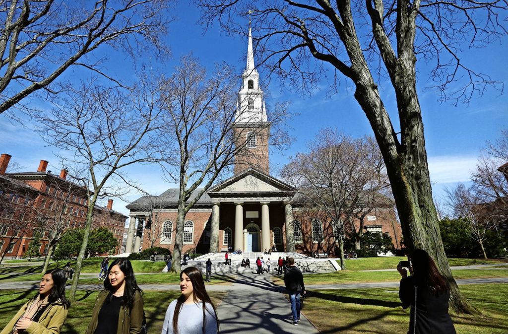 Begehrte Kaderschmiede: Blick auf den Campus von Harvard Foto: AP