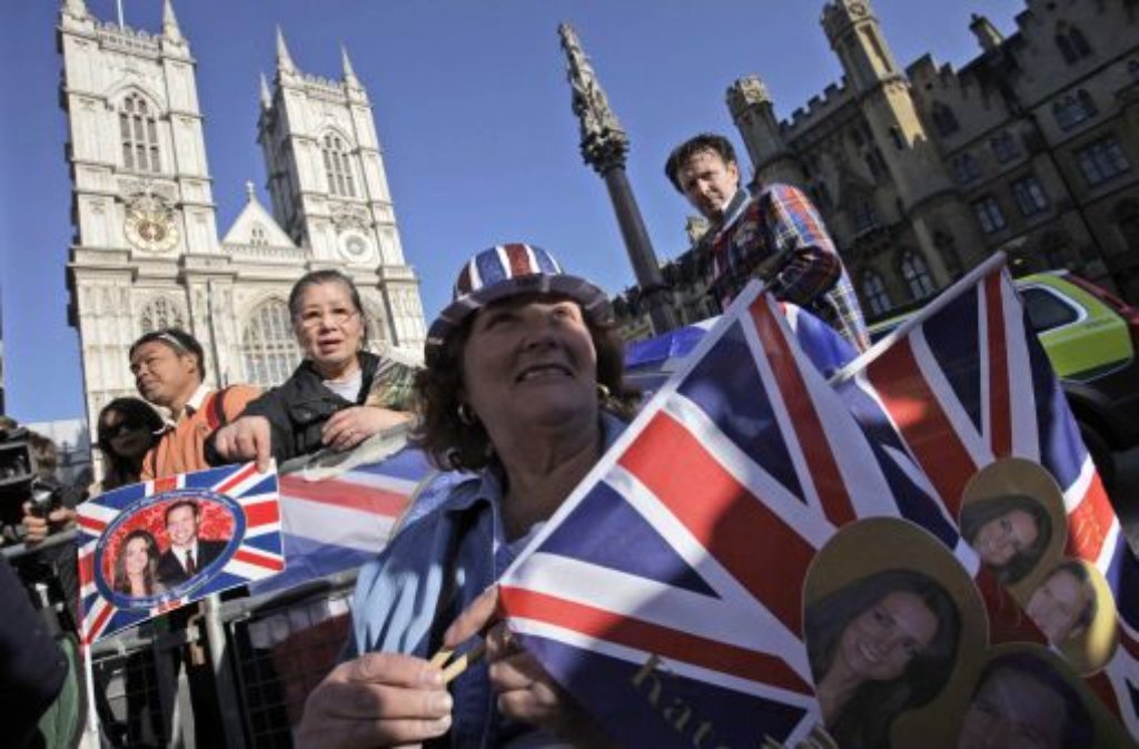 London steht Kopf: Zigtausende sind zur Westminster Abbey gekommen, um zusammen mit dem europäischen Hochadel die Hochzeit von Prinz William und Kate Middleton zu feiern.