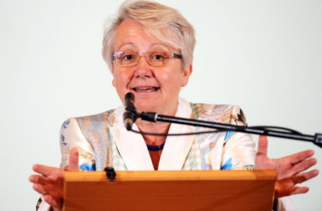 Bundesbildungsministerin Annette Schavan (CDU)beim Bezirkskongress der CDU-Südbaden in Freiburg