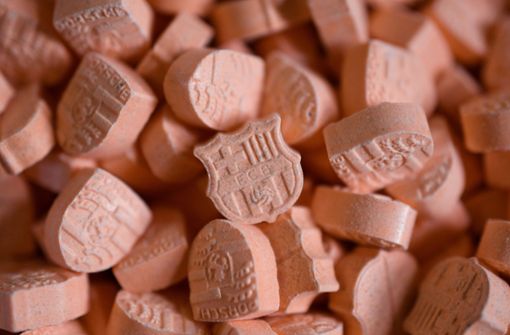 Ecstasy-Pillen, die von der Polizei sicher gestellt worden sind Foto: dpa