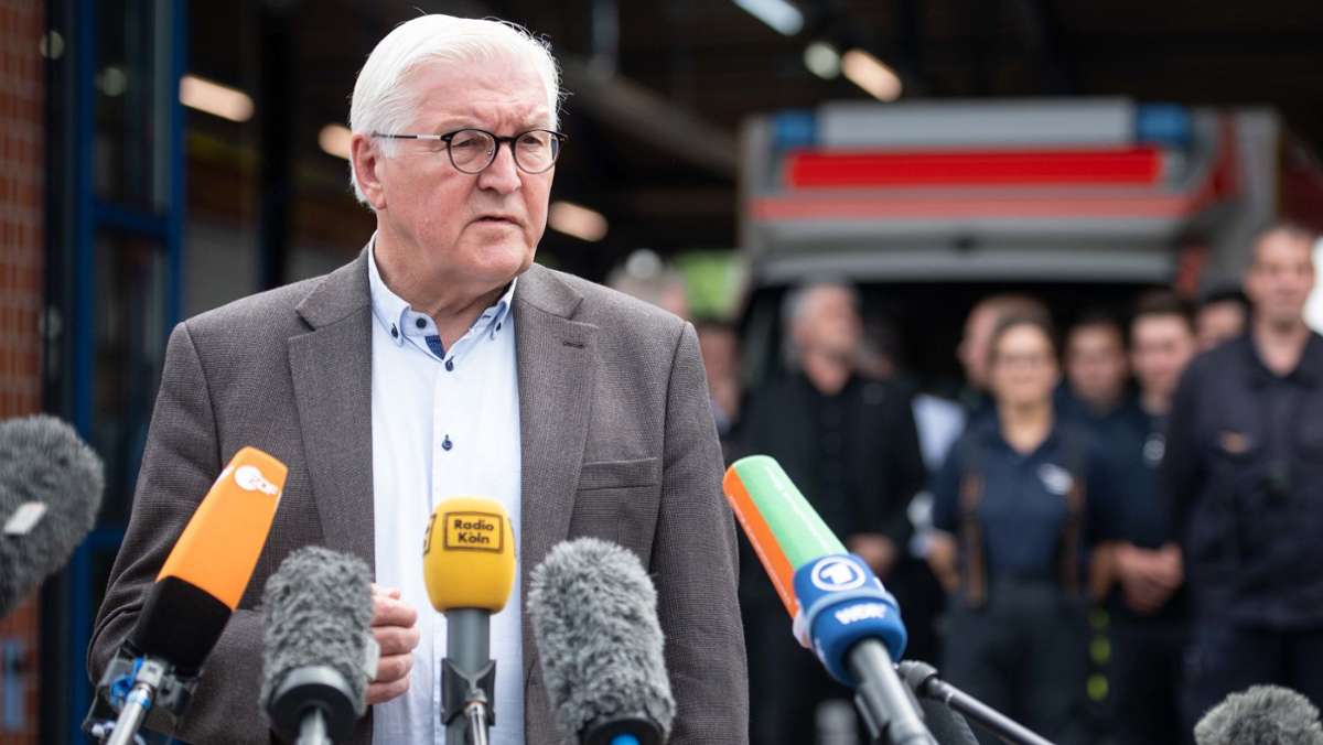 Flutkatastrophe im Westen Deutschlands: Steinmeier: Schicksal der Hochwasseropfer „zerreißt uns das Herz“