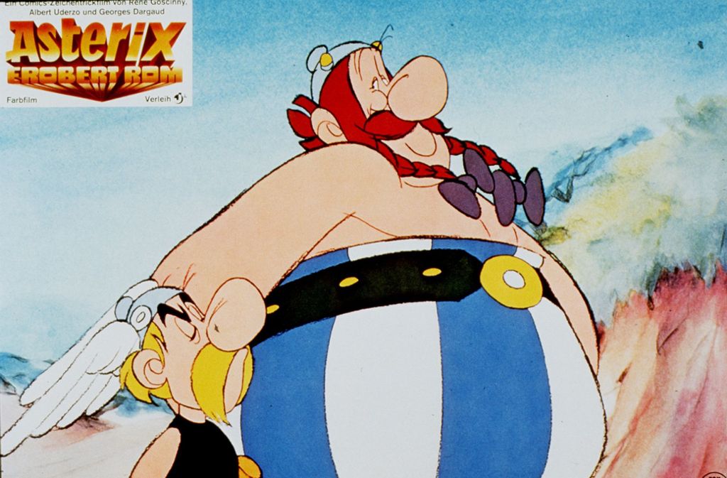 1967 hat der erste Trickfilm „Asterix der Gallier“ Premiere, 1968 folgt „Asterix und Cleopatra“. 1976 kommt „Asterix erobert Rom“, eigens fürs Kino konzipiert und angelehnt an die Sage des Herakles, auf die Leinwand: Wenn Asterix und Obelix zwölf Aufgaben erfüllen, werden sie Herrscher über Rom. Legendär: „Das Haus, das Verrückte macht“, in dem die Gallier den „Passierschein A 38“ suchen.