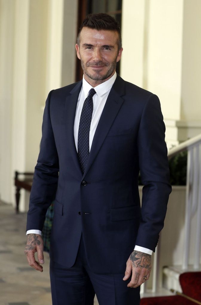 Unter den prominenten Gästen: Fußballlegende David Beckham.