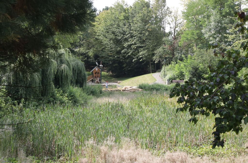 Sanierter Wasserspielplatz Lehmgrube in Schmiden.