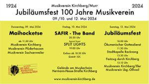 Jubiläumswochenende 100 Jahre Musikverein